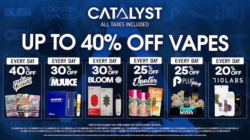 Catalyst Cannabis Dispensary Lynwood Up to 40% Off Vapes