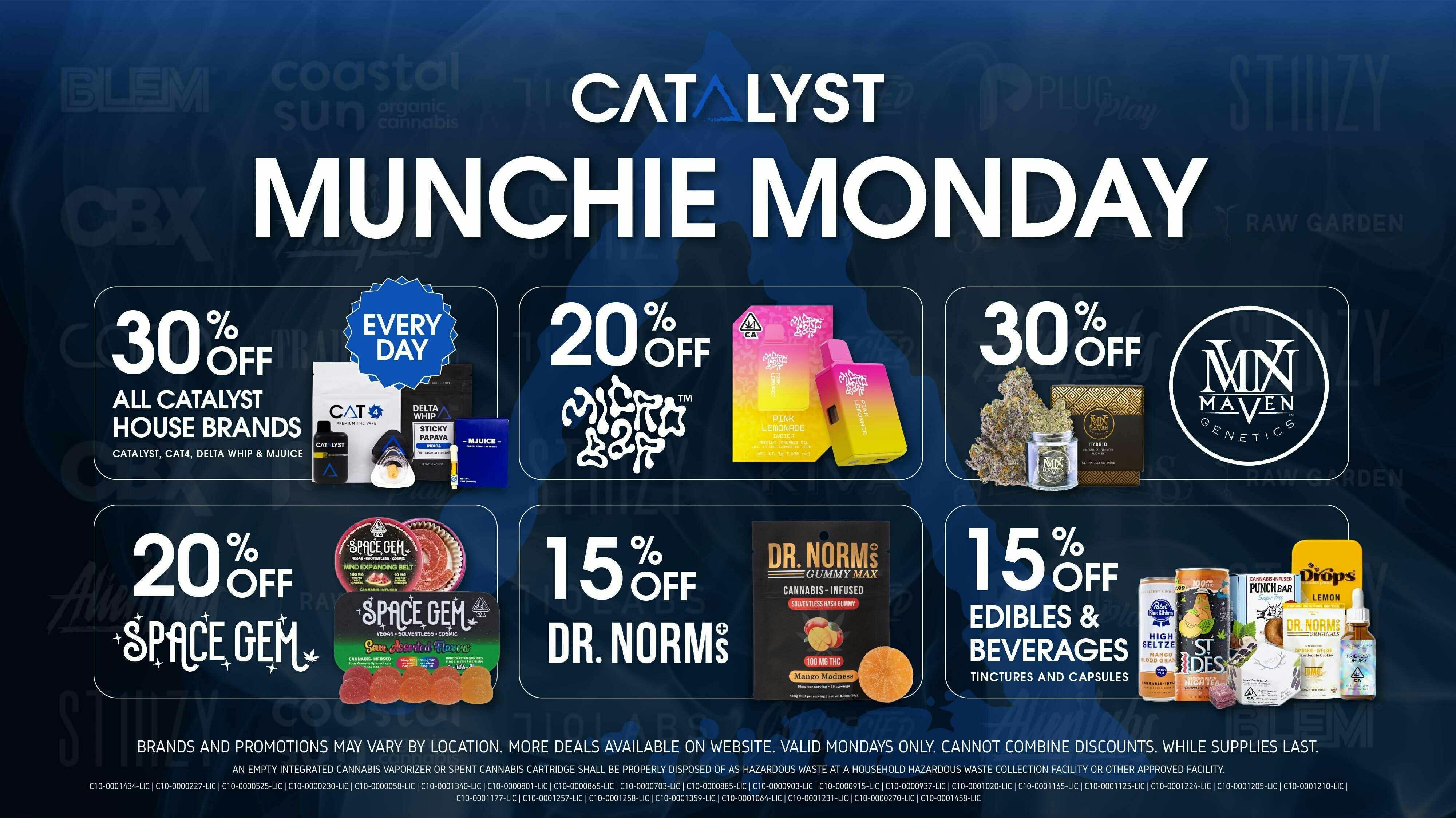 Catalyst Cannabis Dispensary Moreno Valley Munchie Monday Deals