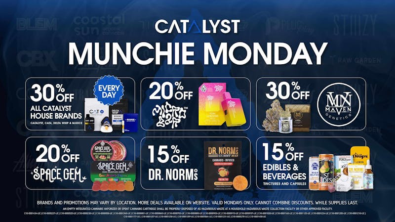 Catalyst Cannabis Dispensary Pomona Munchie Monday Deals