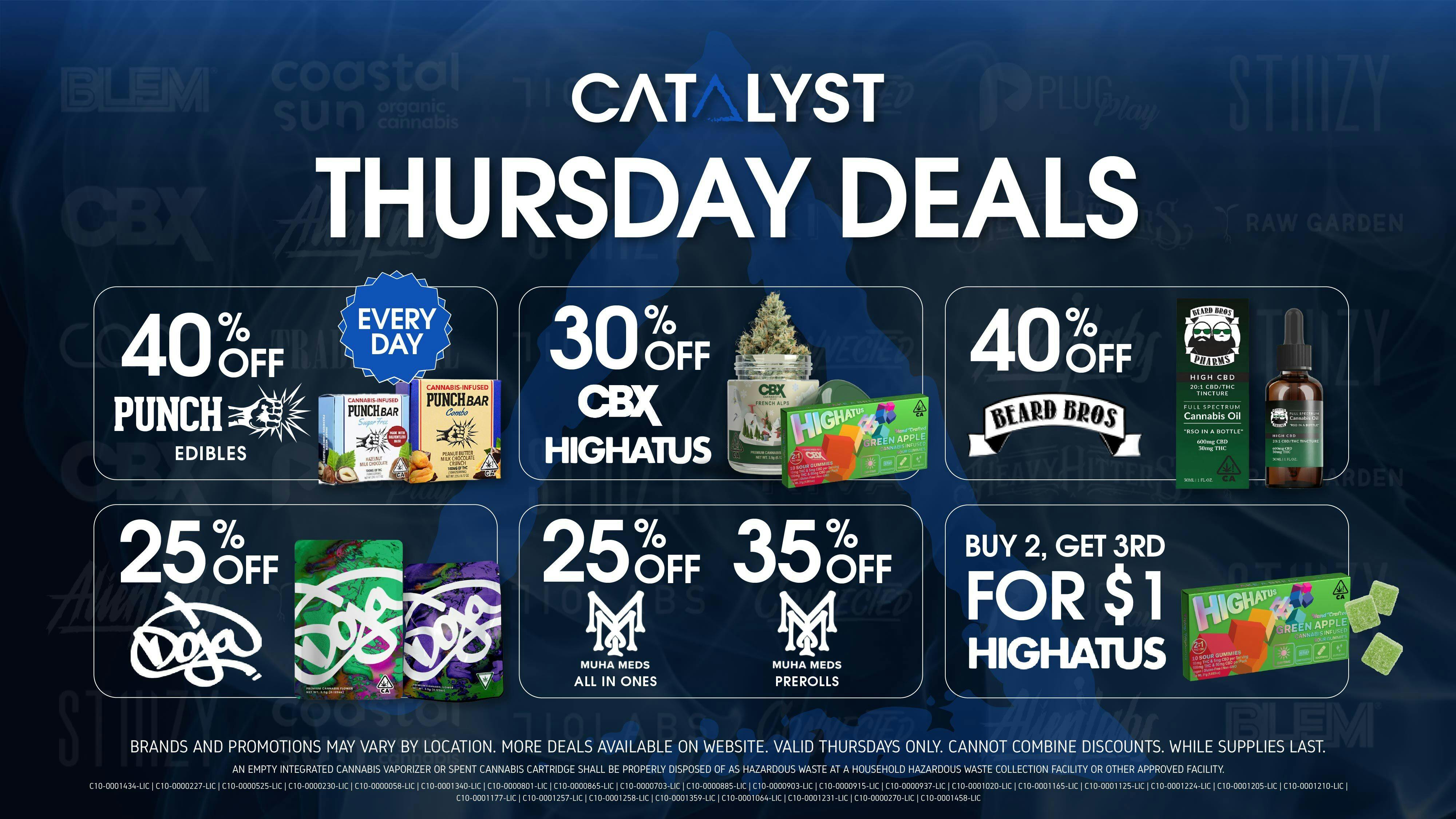 Catalyst Cannabis Dispensary Santa Ana - OC3 Thursday Deals | Up to 40% Off
