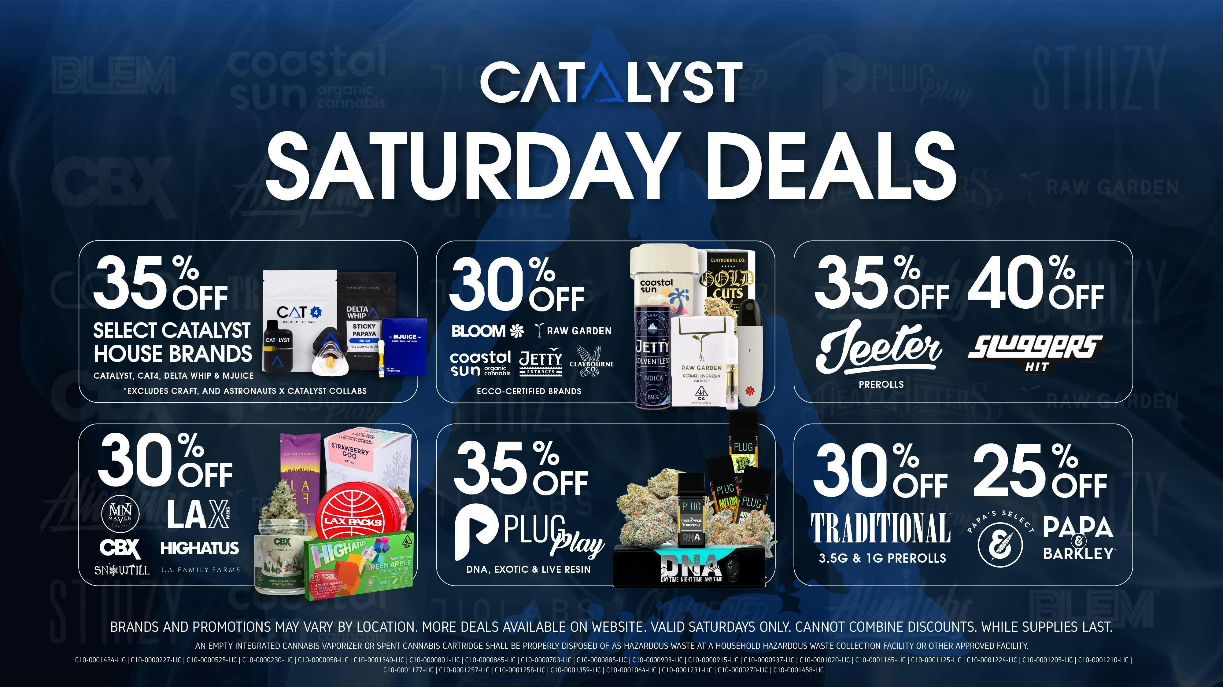 Catalyst Cannabis Dispensary Pomona Saturday Deals | Up to 40% Off