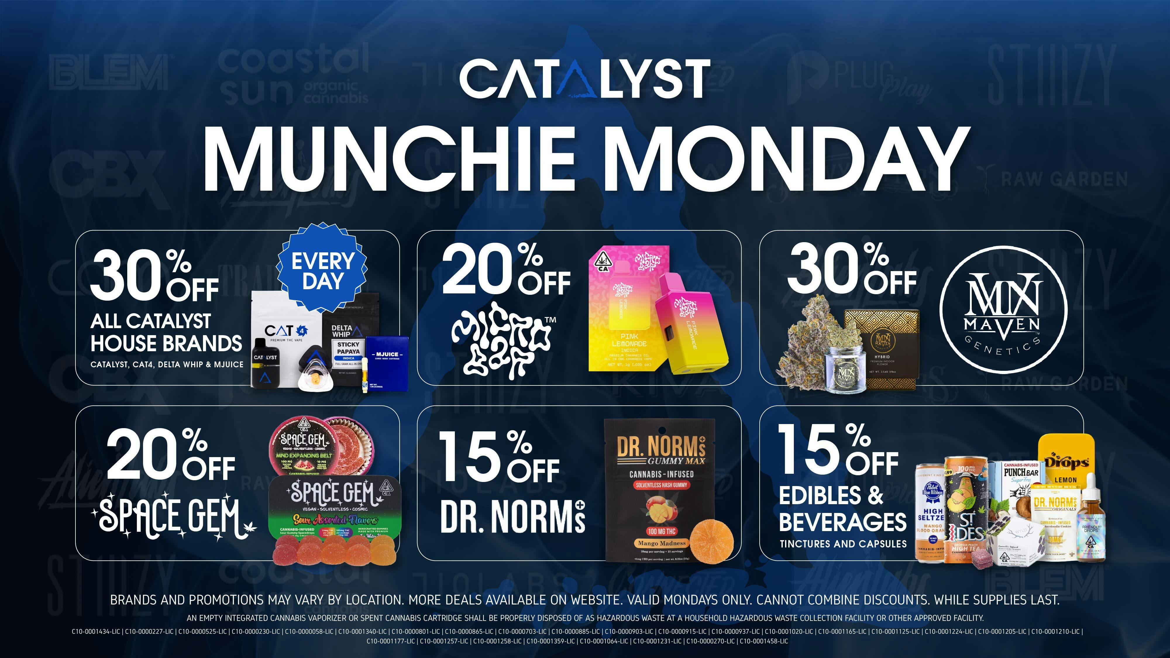 Catalyst Cannabis Dispensary Pomona Munchie Monday Deals