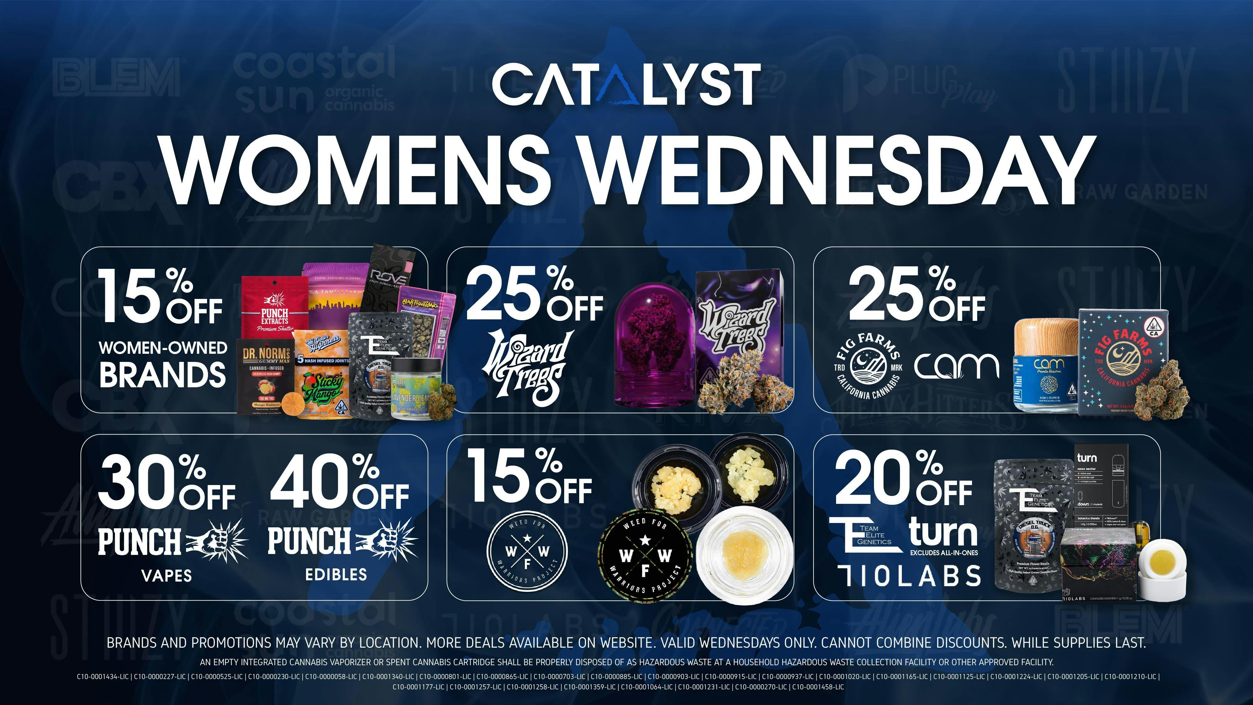Catalyst Cannabis Dispensary Moreno Valley Women's Wednesday