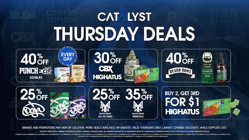 Catalyst Cannabis Dispensary Pomona Thursday Deals | Up to 40% Off