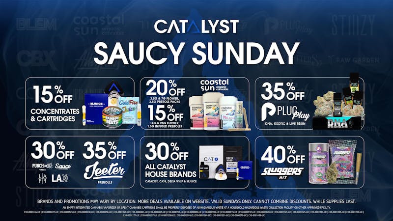 Catalyst Cannabis Dispensary Lancaster Saucy Sunday Deals