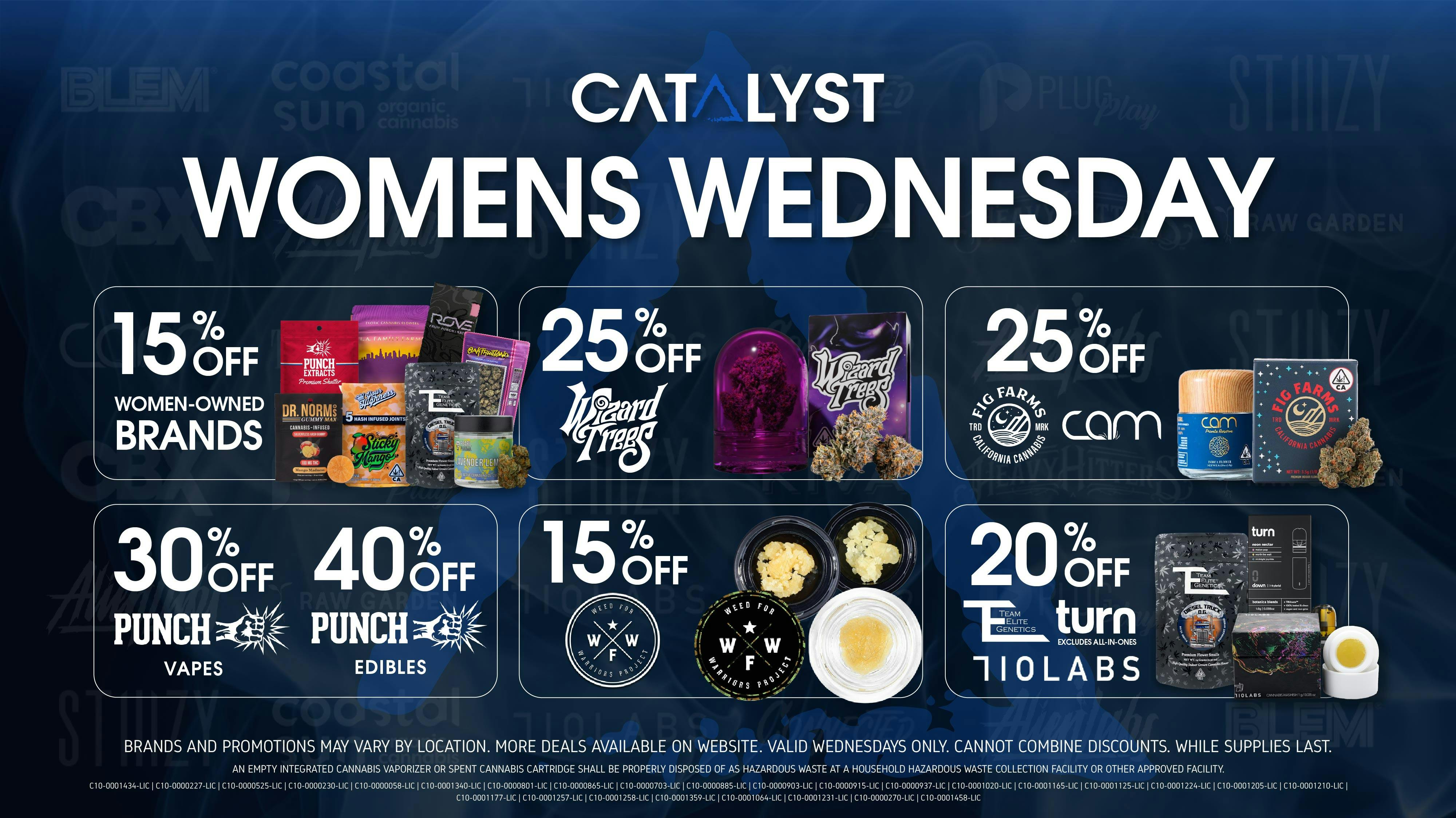 Catalyst Cannabis Dispensary Lancaster Women's Wednesday Up to 40% Off