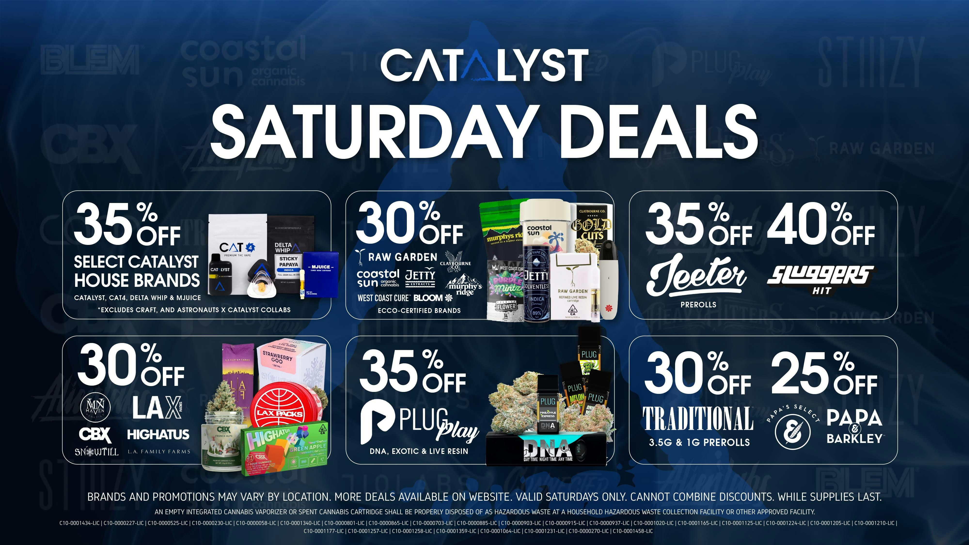 Catalyst Cannabis Dispensary Stanton Saturday Deals | Up to 40% Off