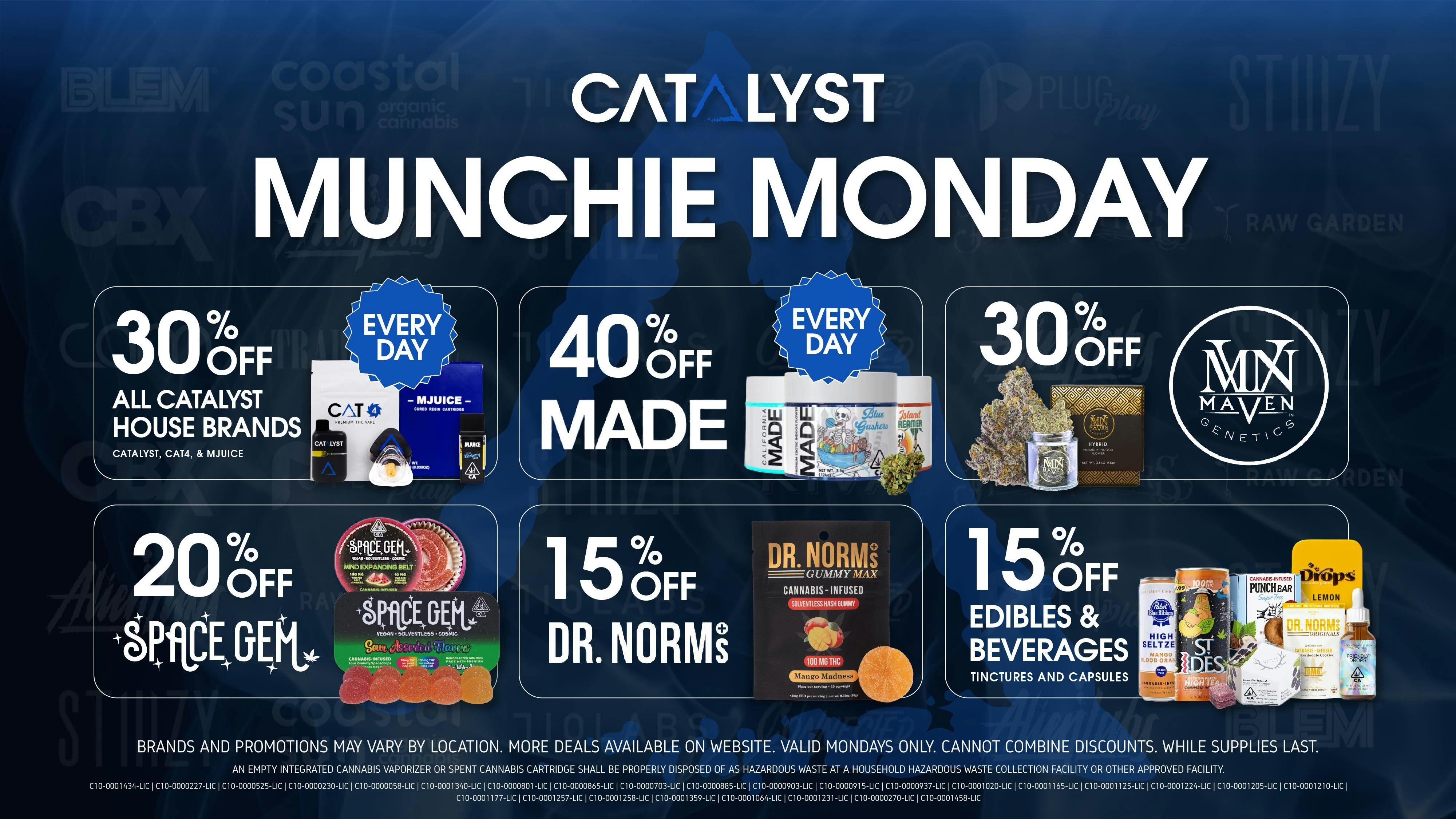 Catalyst Cannabis Dispensary Santa Ana - OC3 Munchie Monday Deals