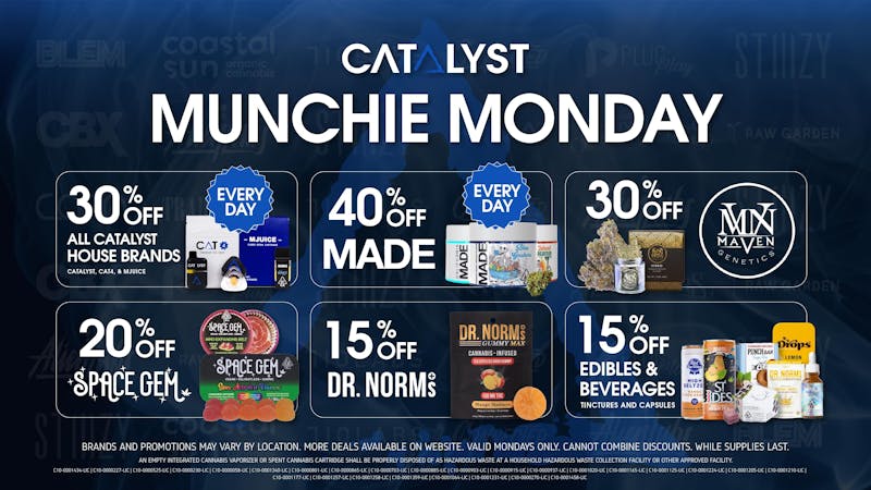 Catalyst Cannabis Dispensary Stanton Munchie Monday Deals