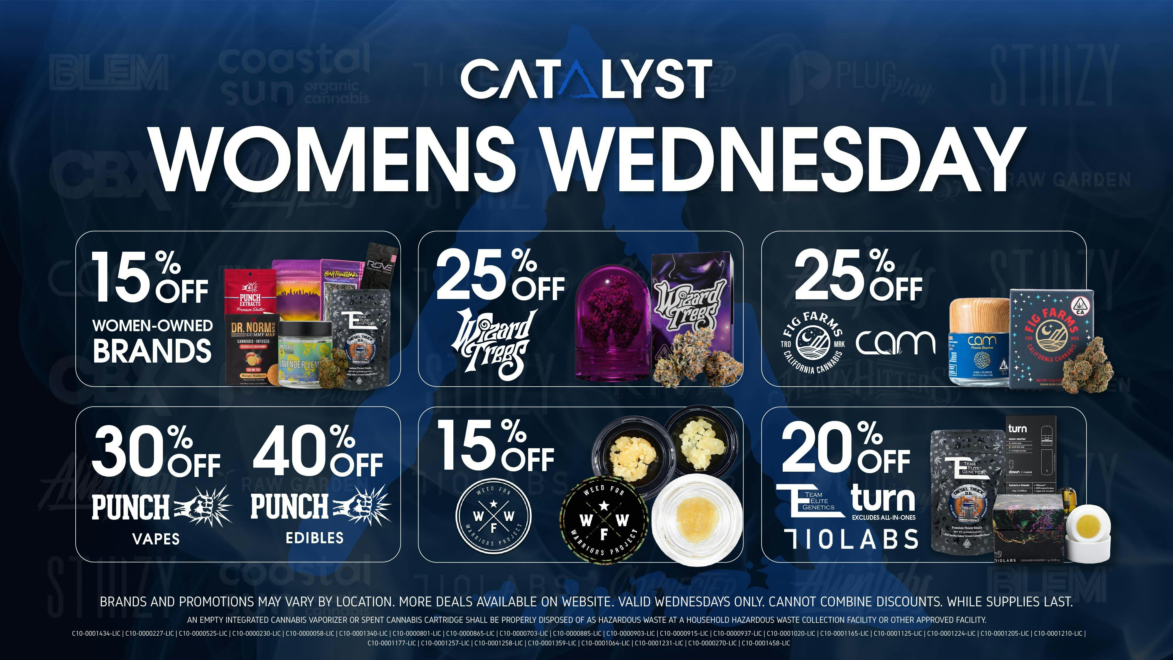 Catalyst Cannabis Dispensary Lancaster Women's Wednesday Up to 40% Off