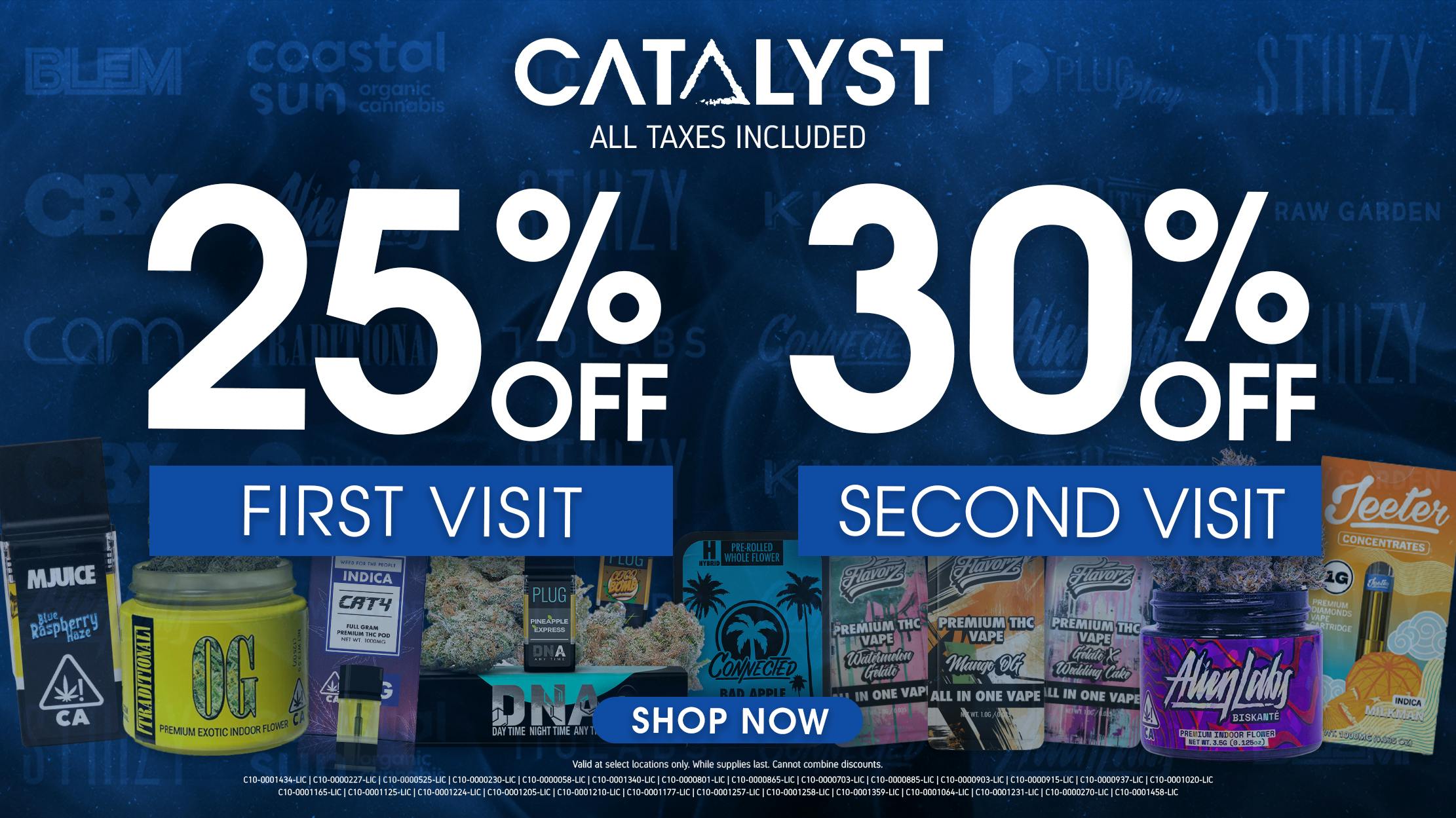Catalyst Cannabis Dispensary Santa Ana - OC3 25% Off First Visit and 30% Off Second Visit