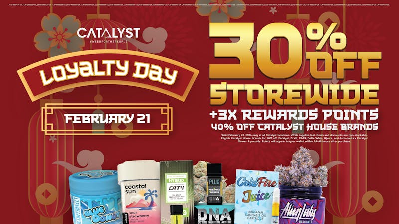 Catalyst Cannabis Dispensary Palm Desert 30% Off Storewide + 40% Off Catalyst House Brands