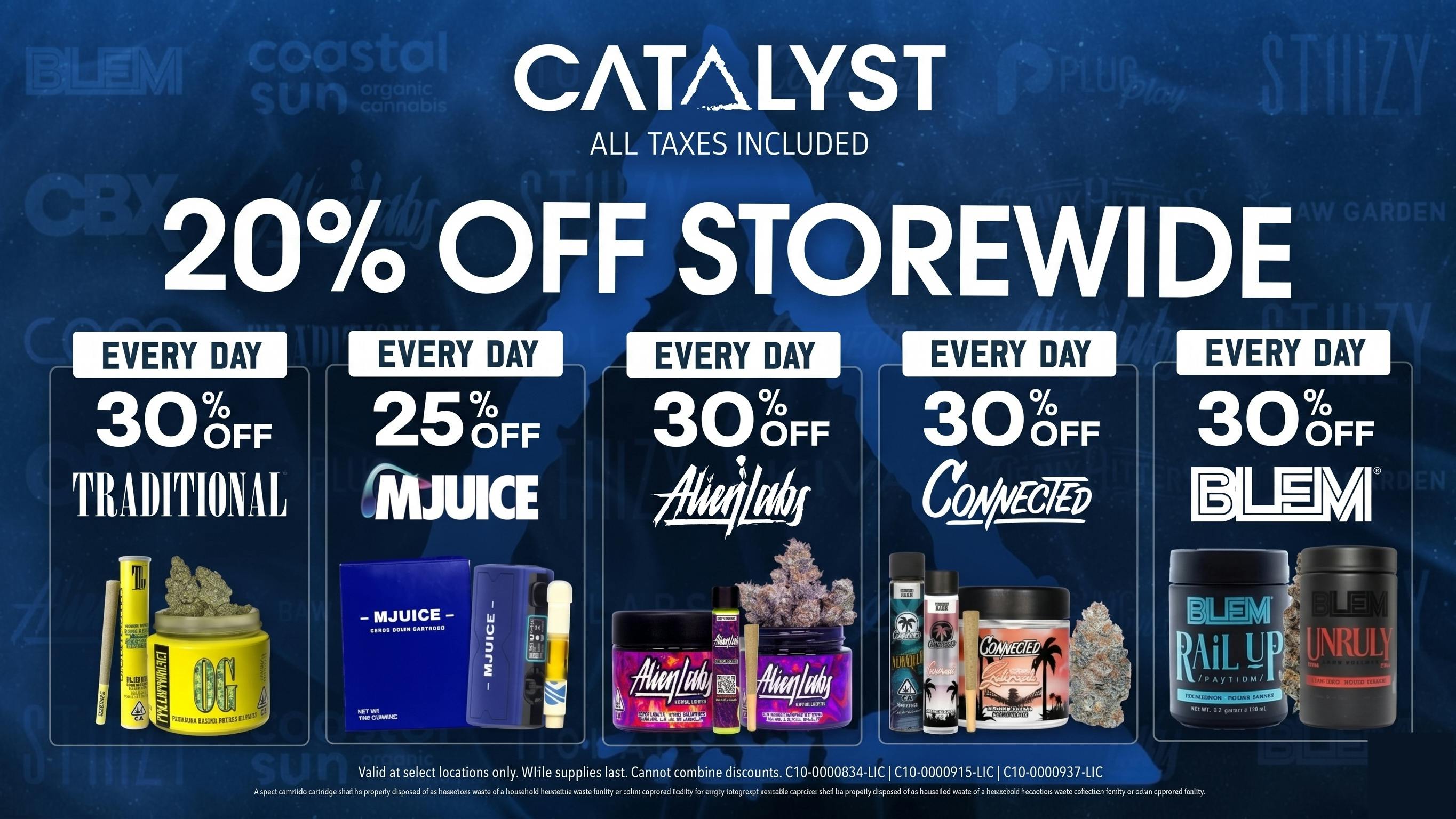 Catalyst Cannabis Dispensary Marina 20% Off Storewide