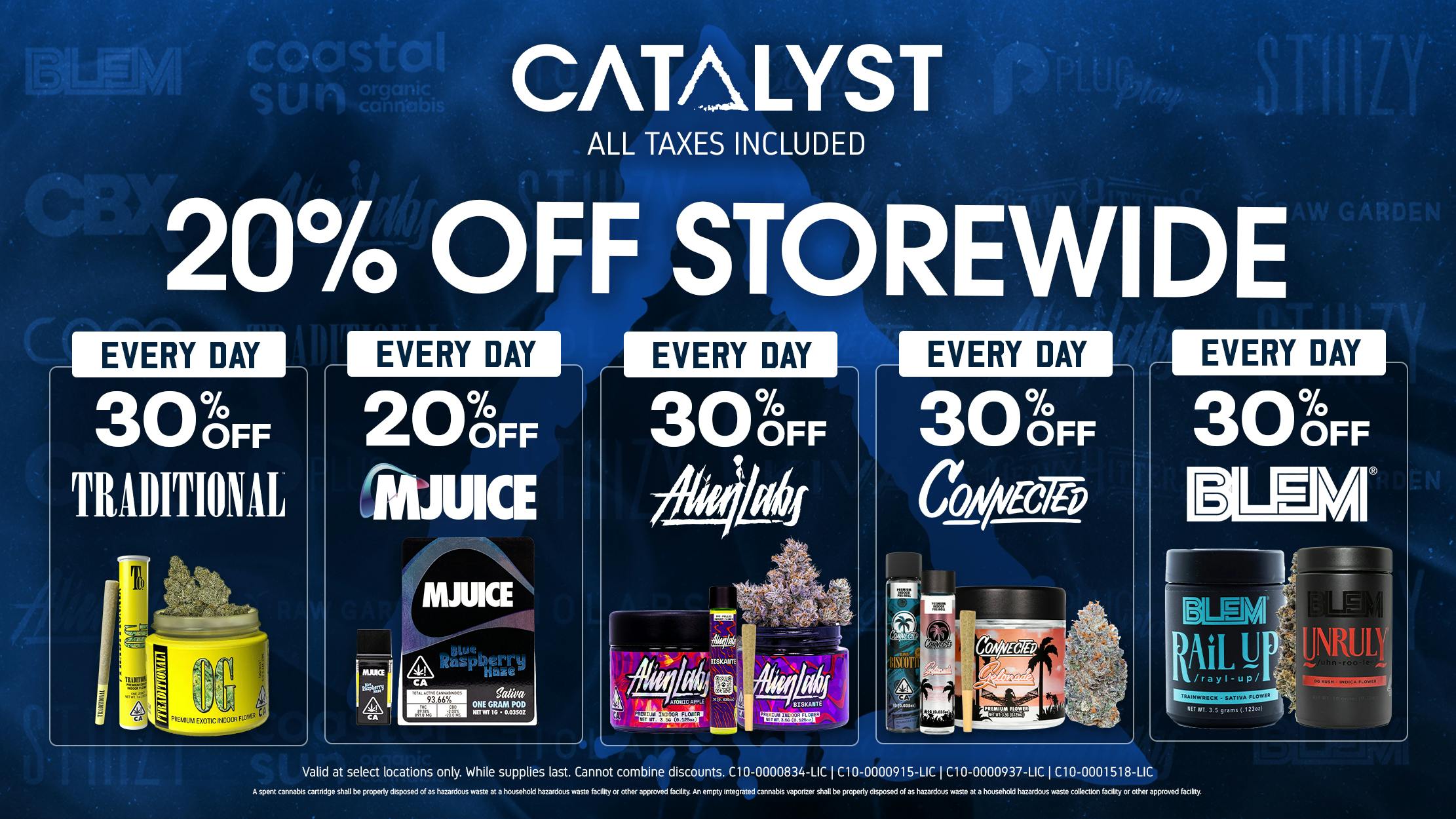 Catalyst Cannabis Dispensary Marina 20% Off Storewide
