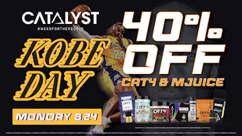 Catalyst Cannabis Dispensary Patterson 8.24 Kobe Day | 40% Off CAT4 & Mjuice