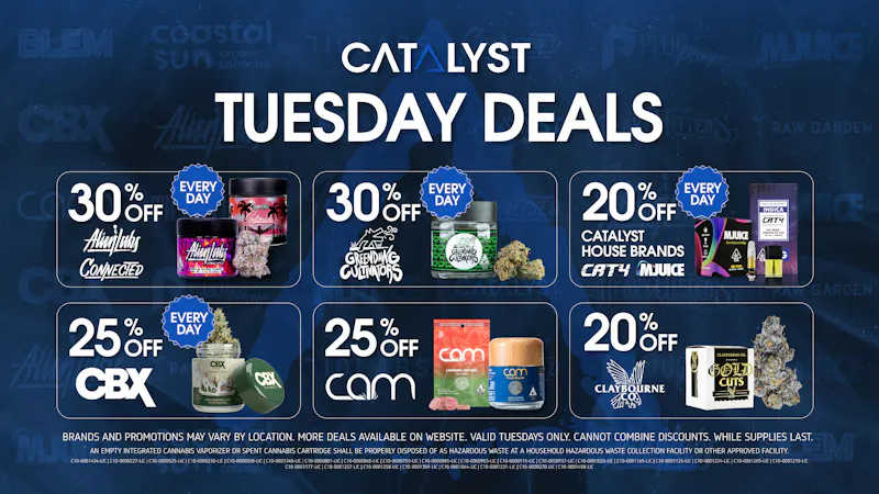Catalyst Cannabis Dispensary Downtown Long Beach (DTLB) Tuesday Deals