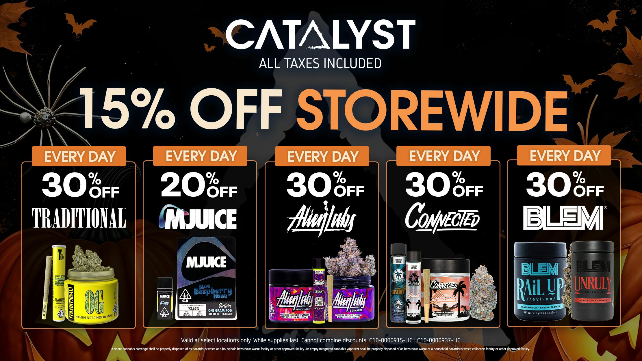 Catalyst Cannabis Dispensary Palm Desert 15% Off Storewide