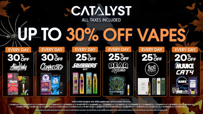 Catalyst Cannabis Dispensary Marina Up To 30% Off Vapes