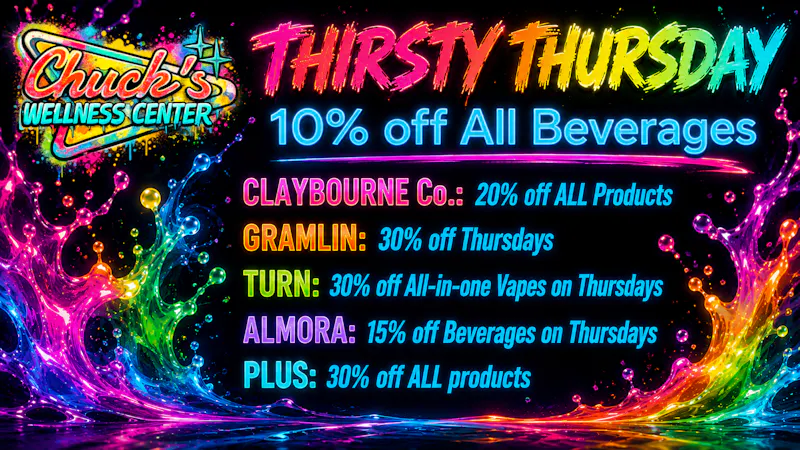 Chuck's Wellness Center - Taxes Included in Prices! 30% Off GRAMLIN & TURN Aio! 15%off Almora Drinks