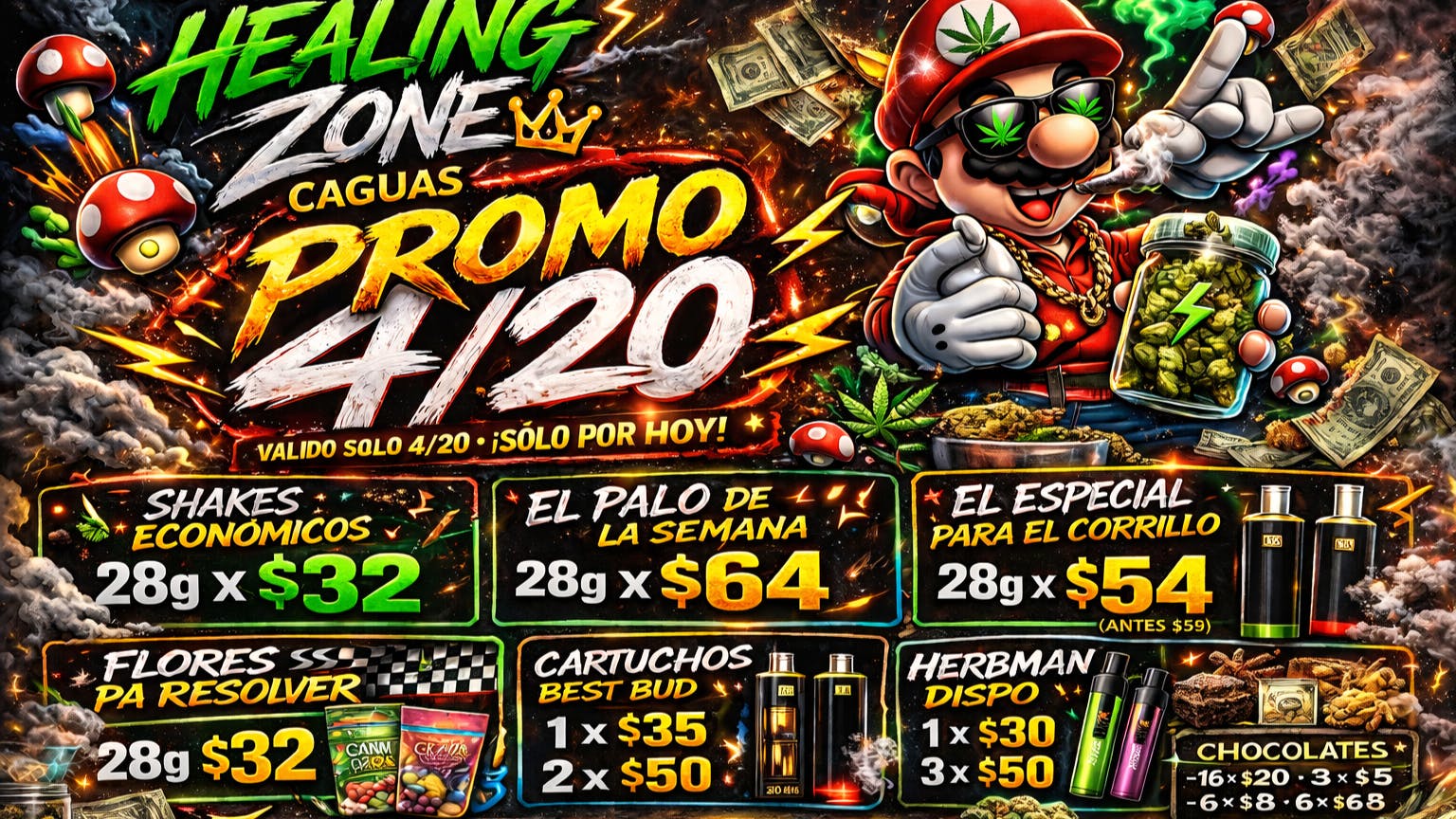 Healing Zone - Caguas 4/20 Al Estilo De Mario Bros