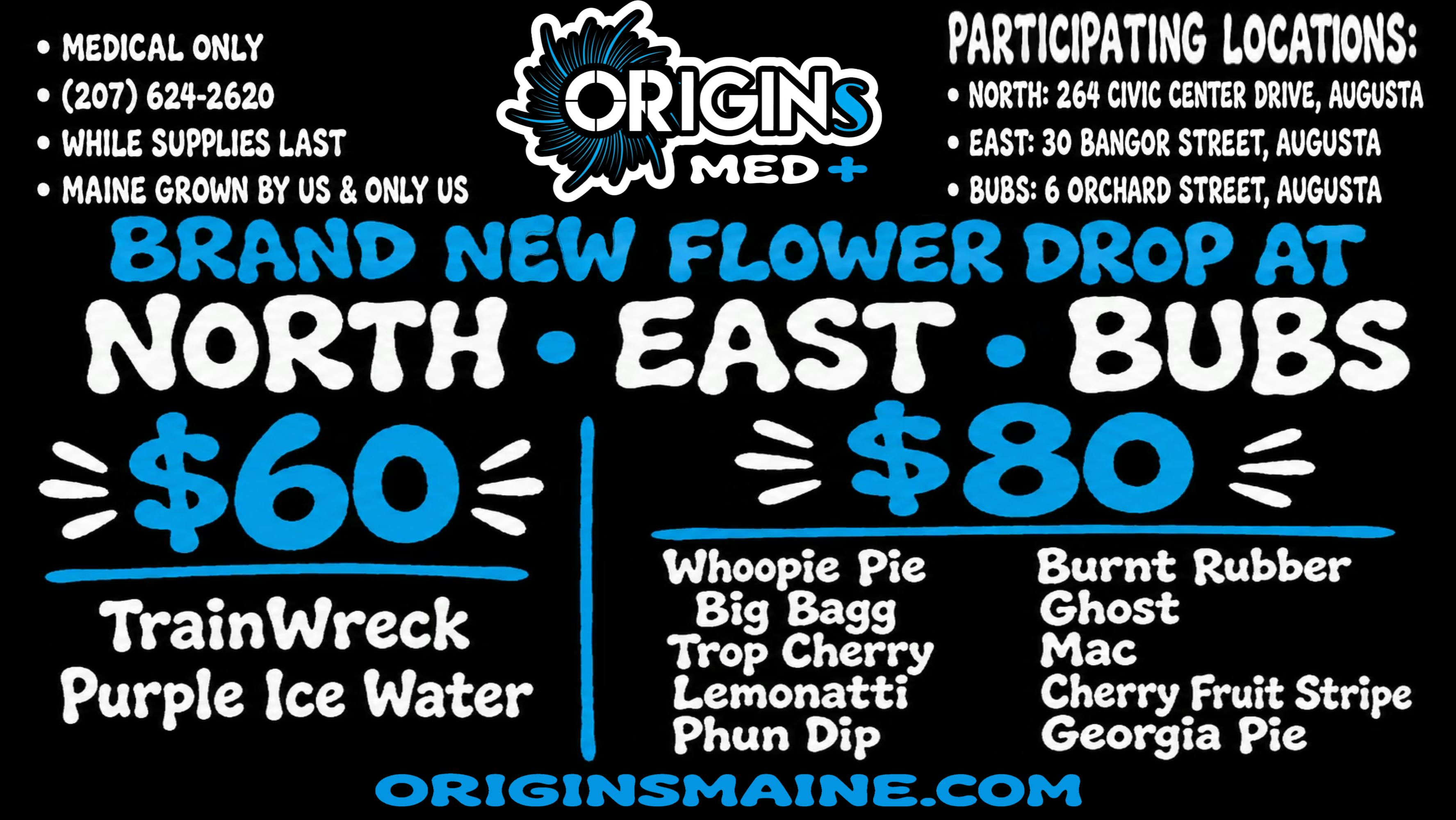 ORIGINs NORTH - Medical All New $60 & $80 - 1 oz. Shwaggle Flower Bags!