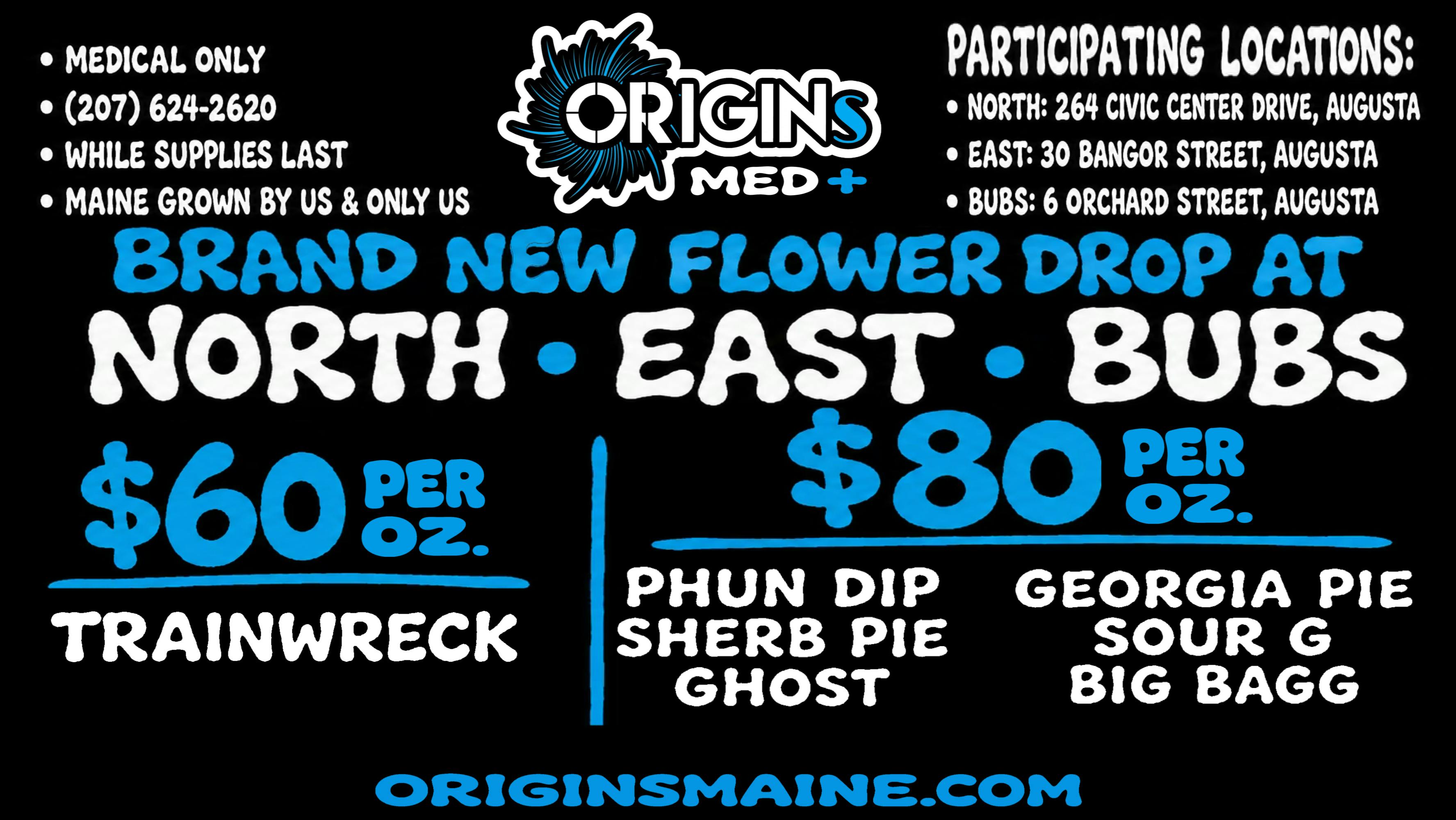 ORIGINs EAST - Medical All New $60 & $80 - 1 oz. Shwaggle Flower Bags!
