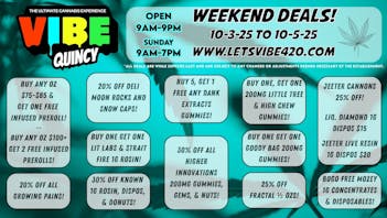 Vibe - Quincy Weekend Deals! 10/3-10/5/25
