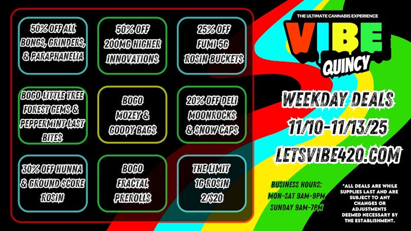 Vibe - Quincy Weekday Deals @ Vibe Quincy!