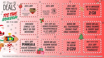 Vibe - Quincy 12/11-12/14 Deals @ Vibe Quincy!