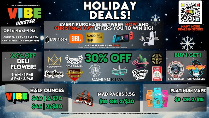 Vibe Inkster Vibe Inkster Holiday Deals!