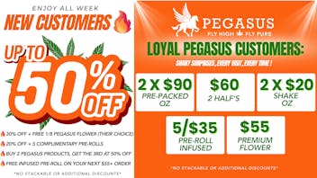 Pegasus “Fly High Fly Pure” FLY HIGH, SAVE BIG!