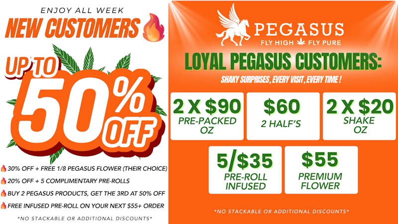 Pegasus “Fly High Fly Pure” FLY HIGH, SAVE BIG!
