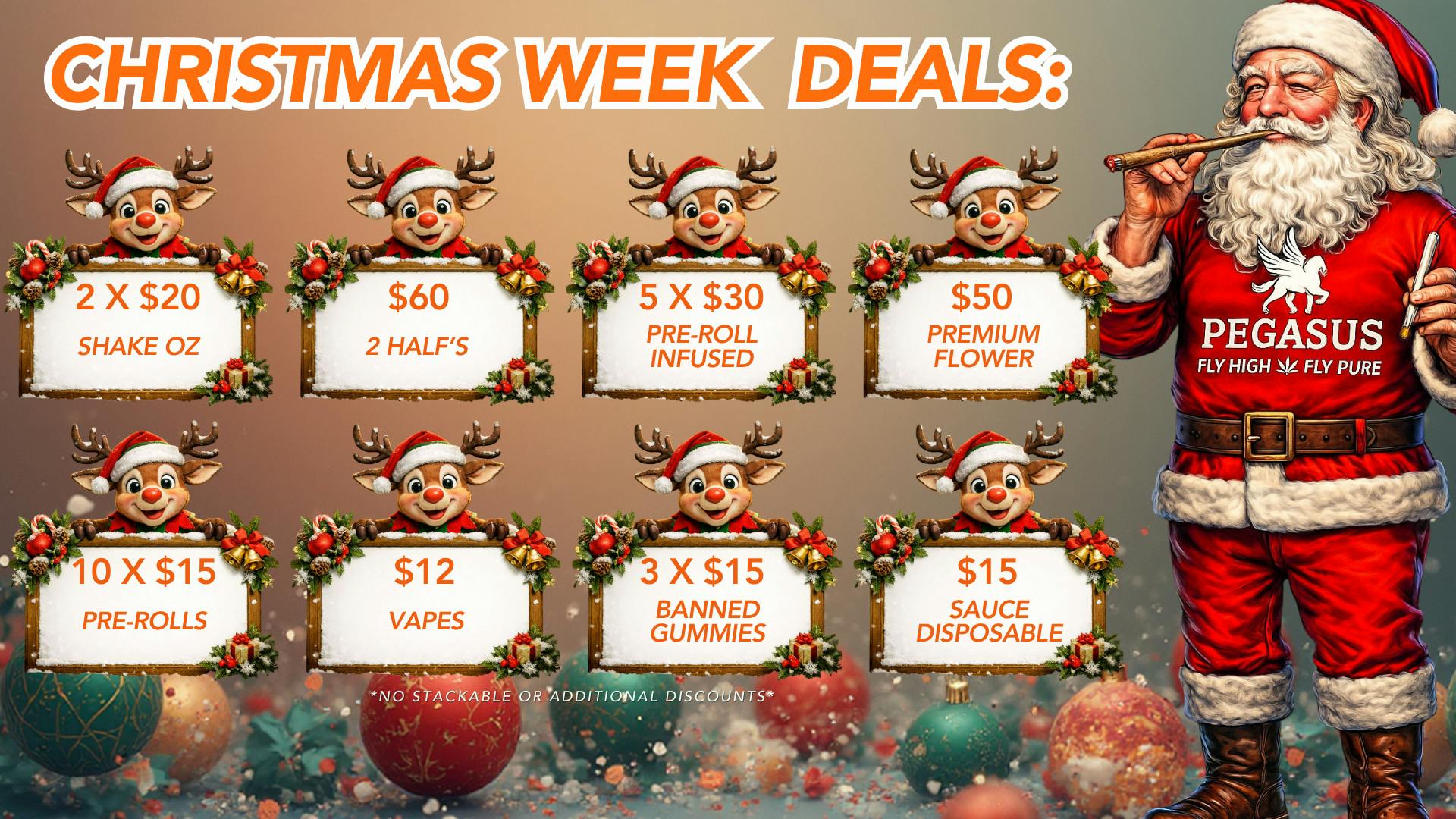 Pegasus “Fly High Fly Pure” HOLIDAY DEALS!!!