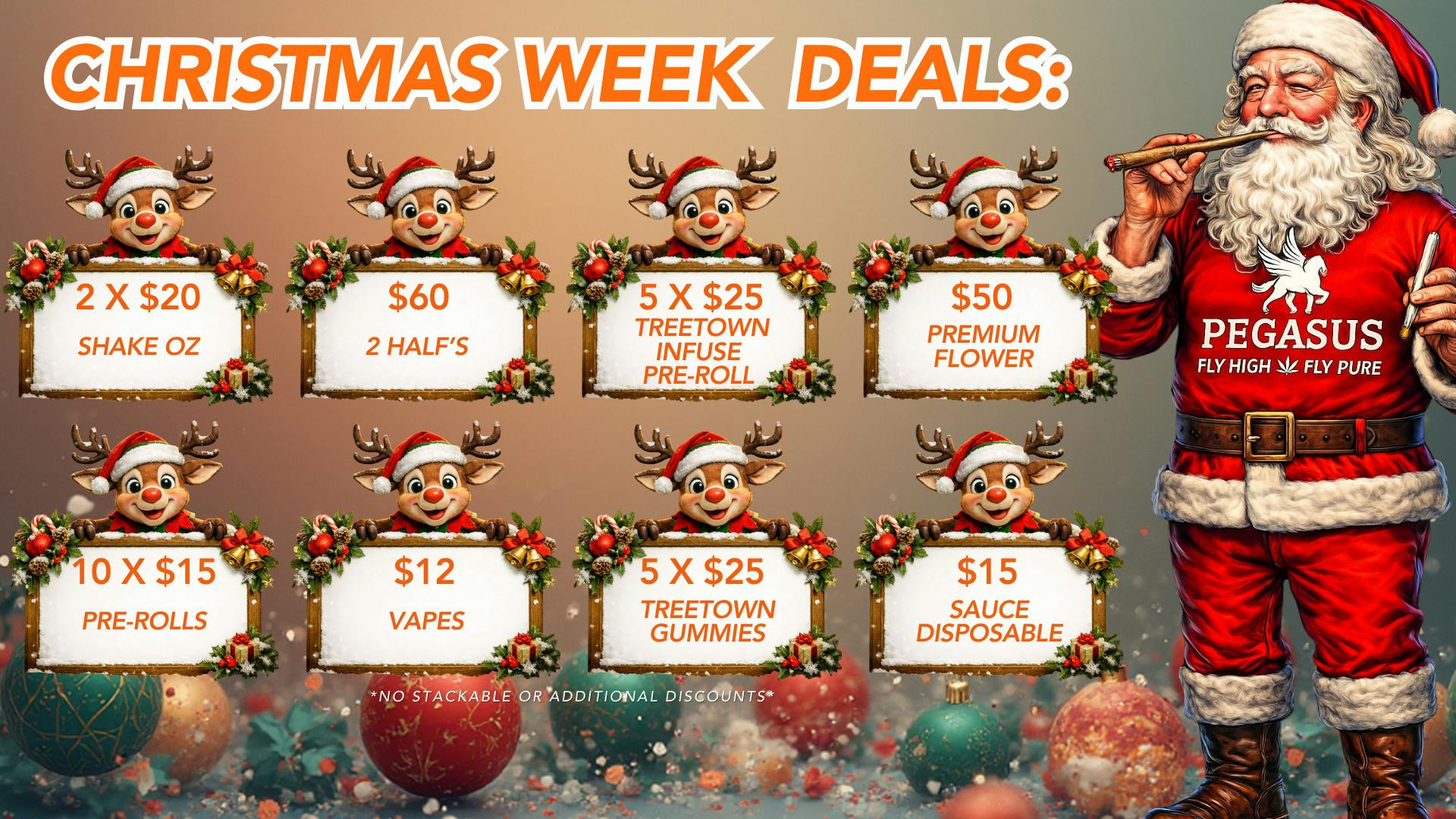 Pegasus “Fly High Fly Pure” HOLIDAY DEALS!!!