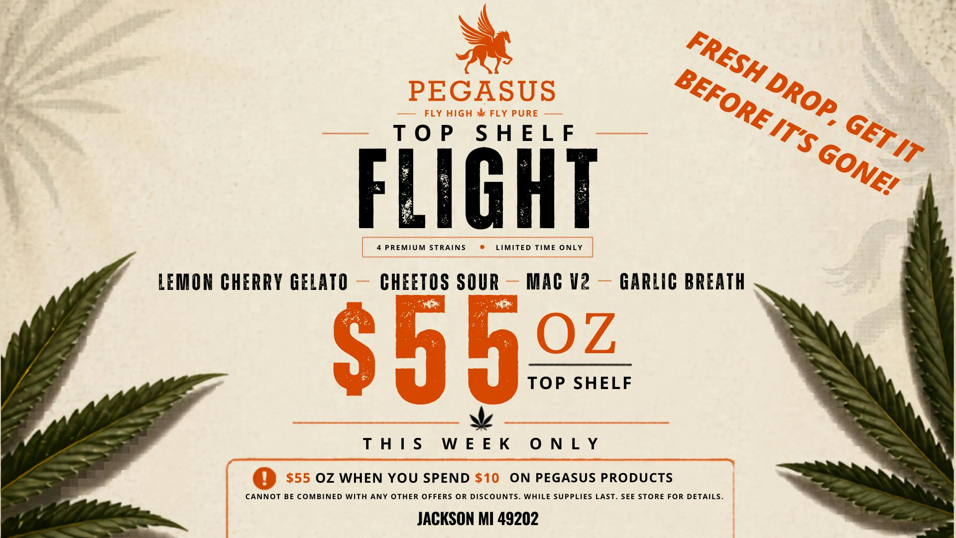 Pegasus “Fly High Fly Pure” The Pegasus Experience, Premium Flower Specials🌿