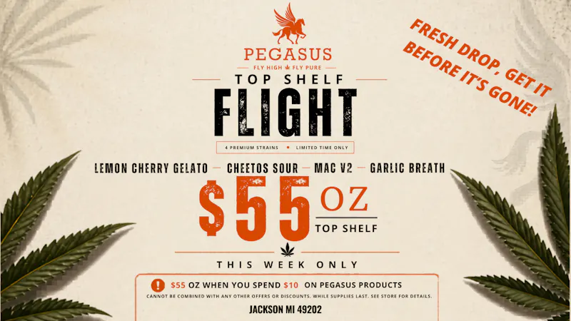 Pegasus “Fly High Fly Pure” The Pegasus Experience, Premium Flower Specials🌿