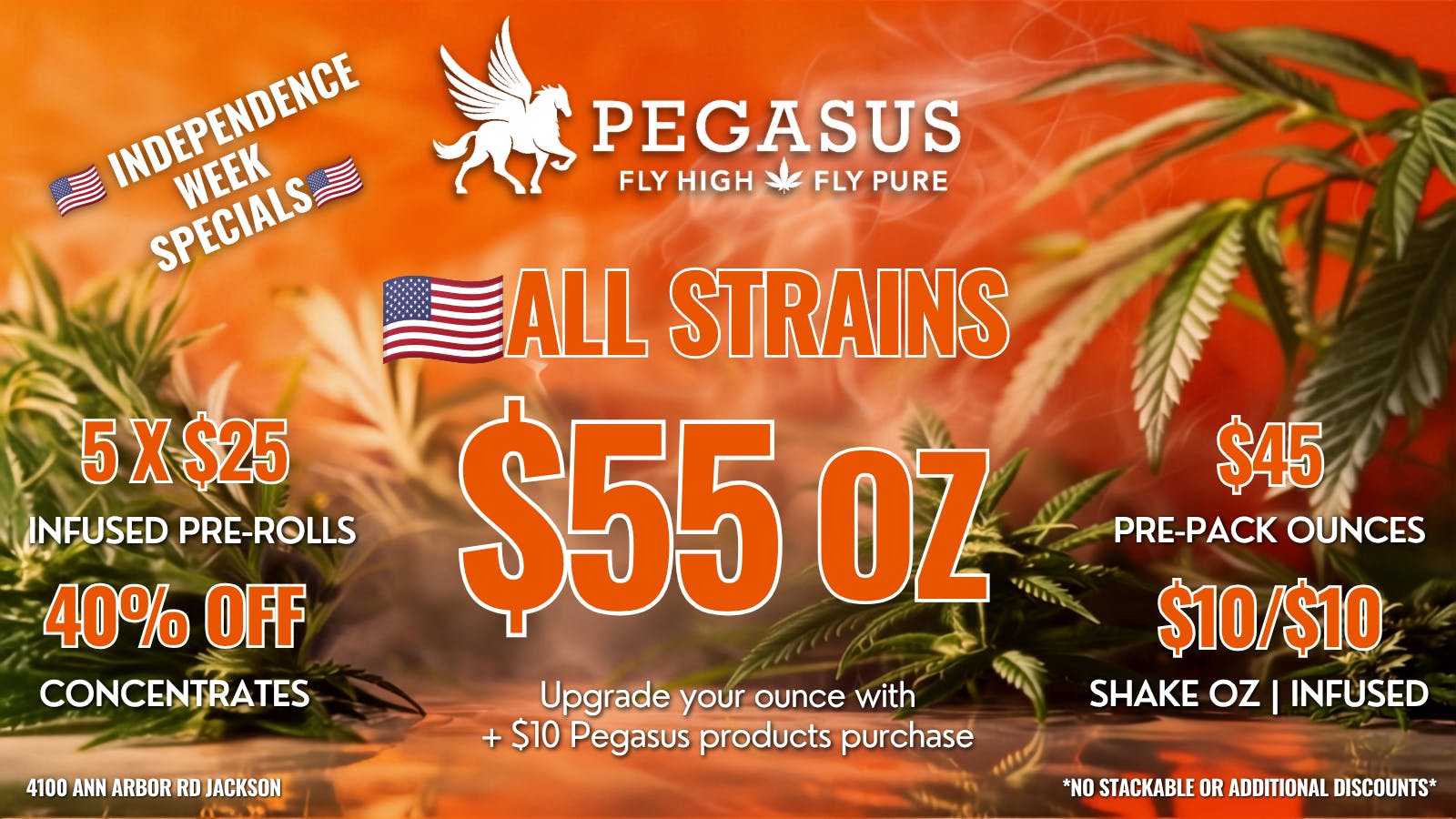 Pegasus “Fly High Fly Pure” Award Winning Indoor Flower | Oz for $55.00!