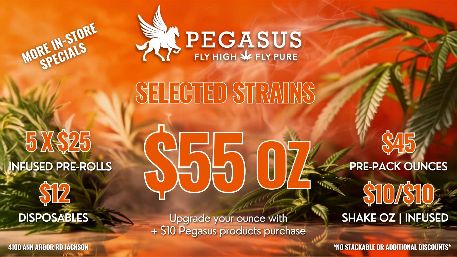 Pegasus “Fly High Fly Pure” Award Winning Indoor Flower | Oz for $55.00!