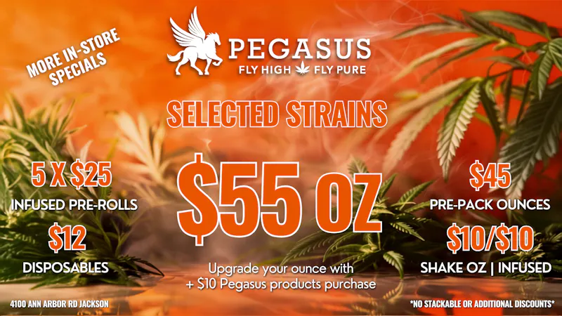 Pegasus “Fly High Fly Pure” Award Winning Indoor Flower | Oz for $55.00!