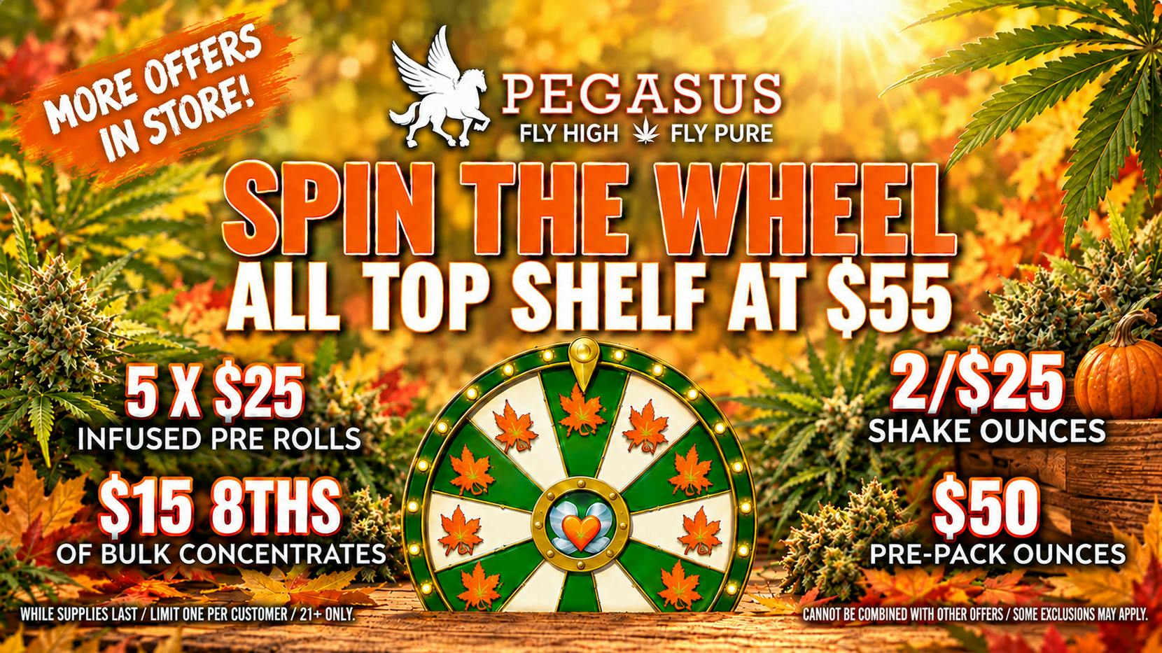 Pegasus “Fly High Fly Pure” Spin The Wheel | Fly High Friday