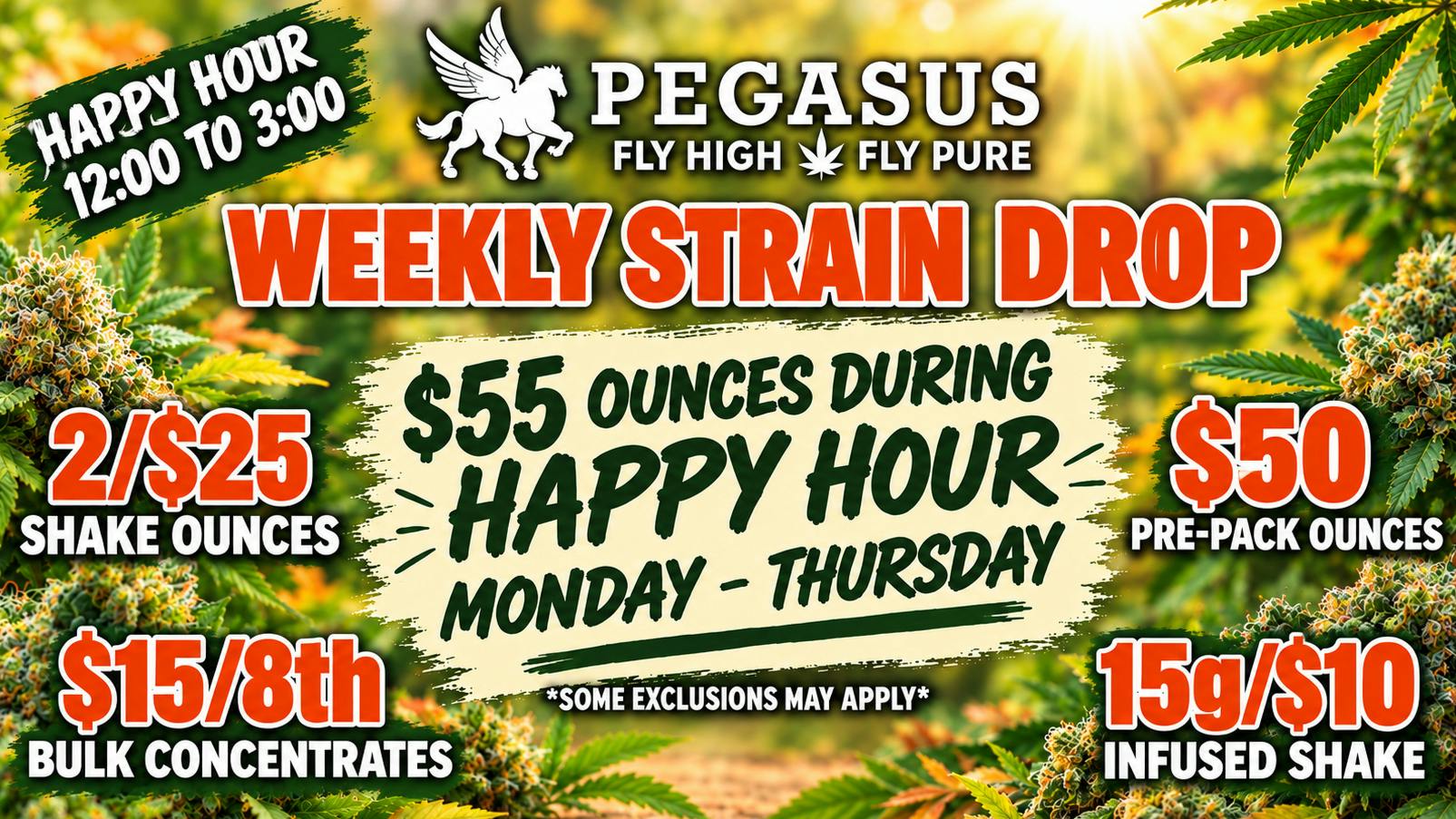 Pegasus “Fly High Fly Pure” Fall into deals at Pegasus!