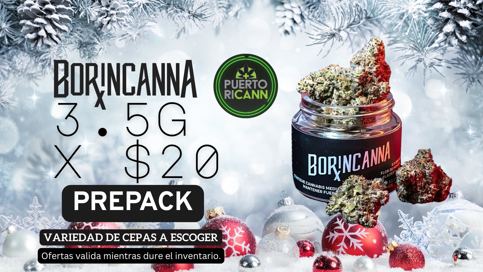 Puertoricann 3.5g BORINCANNA $20