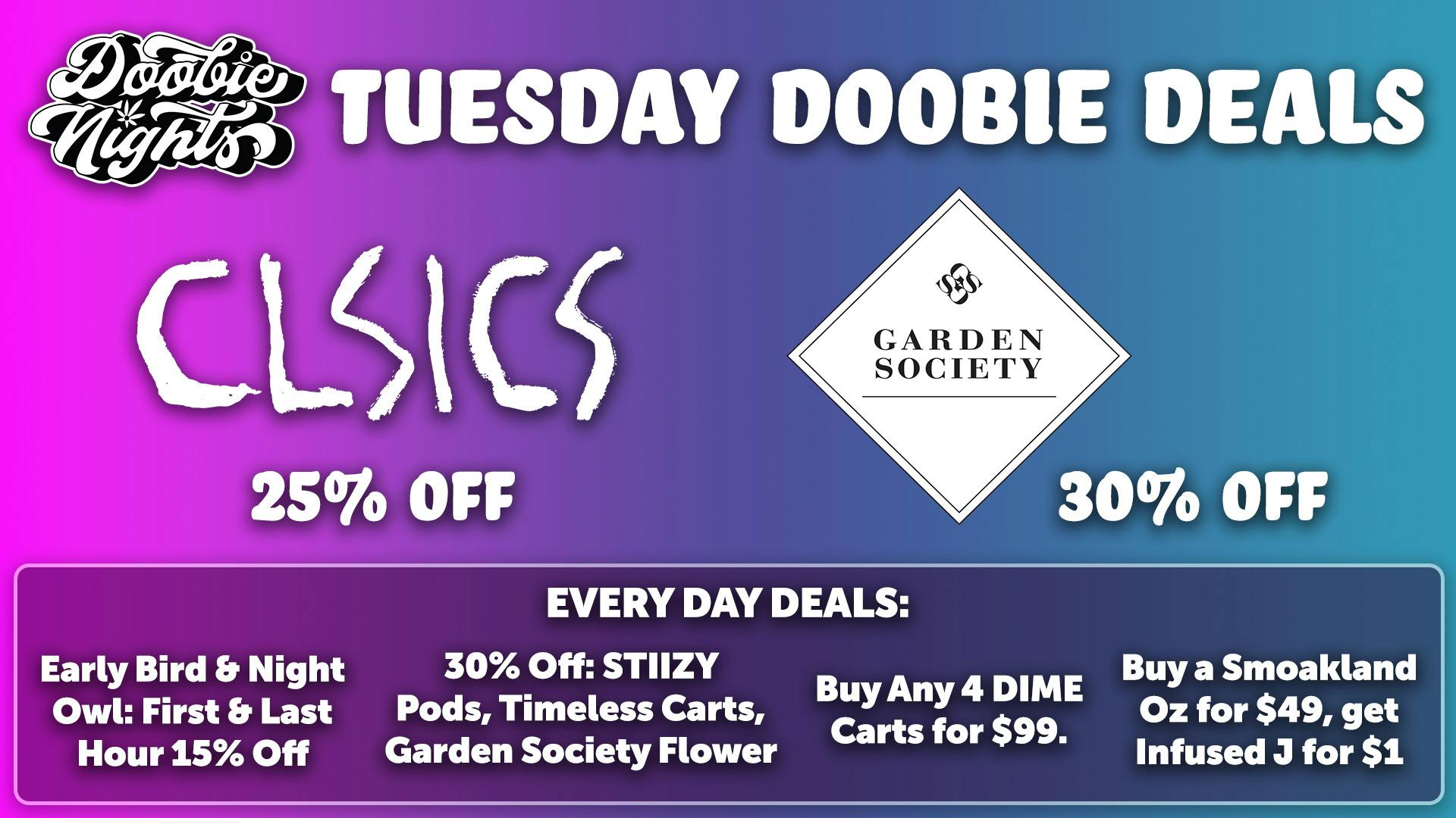 Doobie Nights Tuesday Doobie Deals