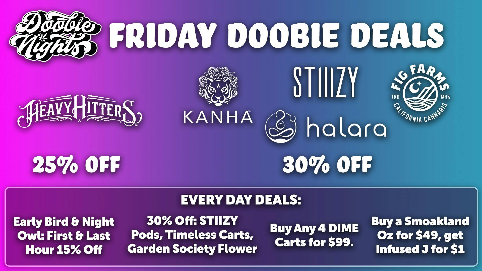 Doobie Nights Friday Doobie Deals