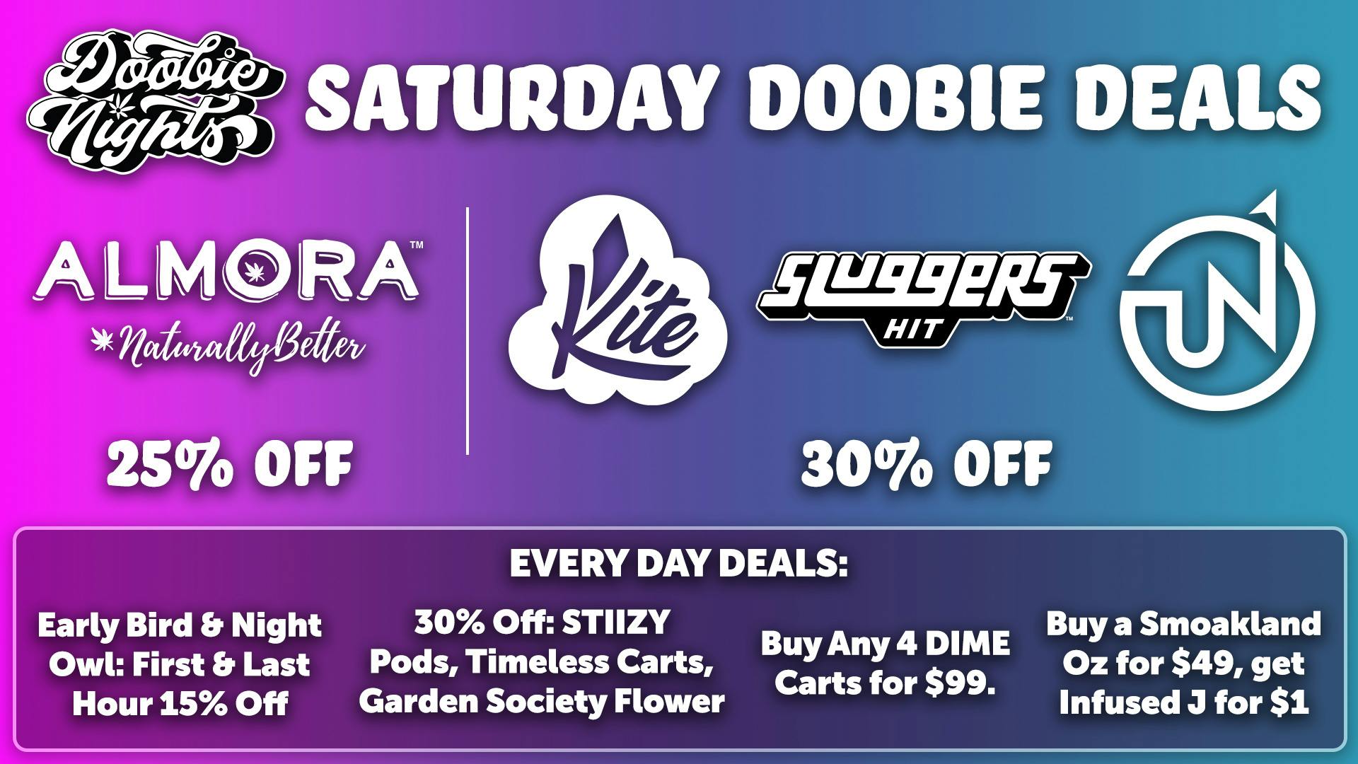 Doobie Nights Saturday Doobie Deals