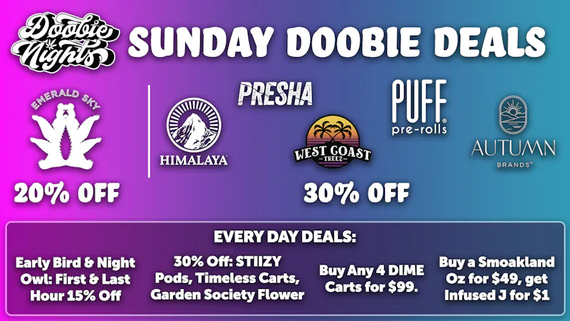 Doobie Nights Sunday Doobie Deals