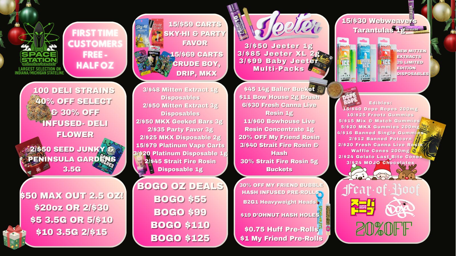 Space Station Cannabis $45 2.5OZ MAX OUT! 20% OFF Fear of Boof & DOJA