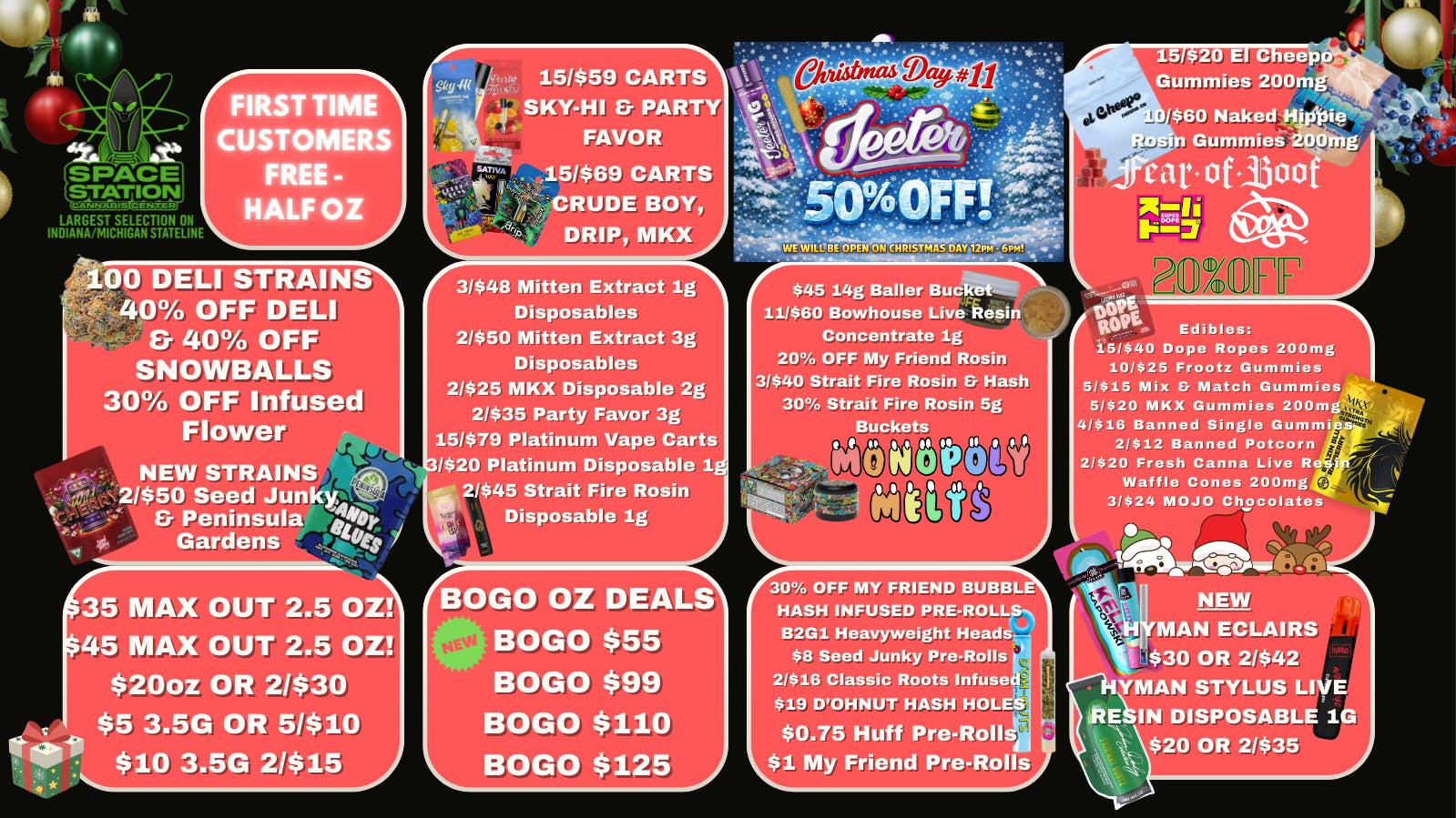 Space Station Cannabis DAY #11 50% OFF JEETER & $35 MAX OUT