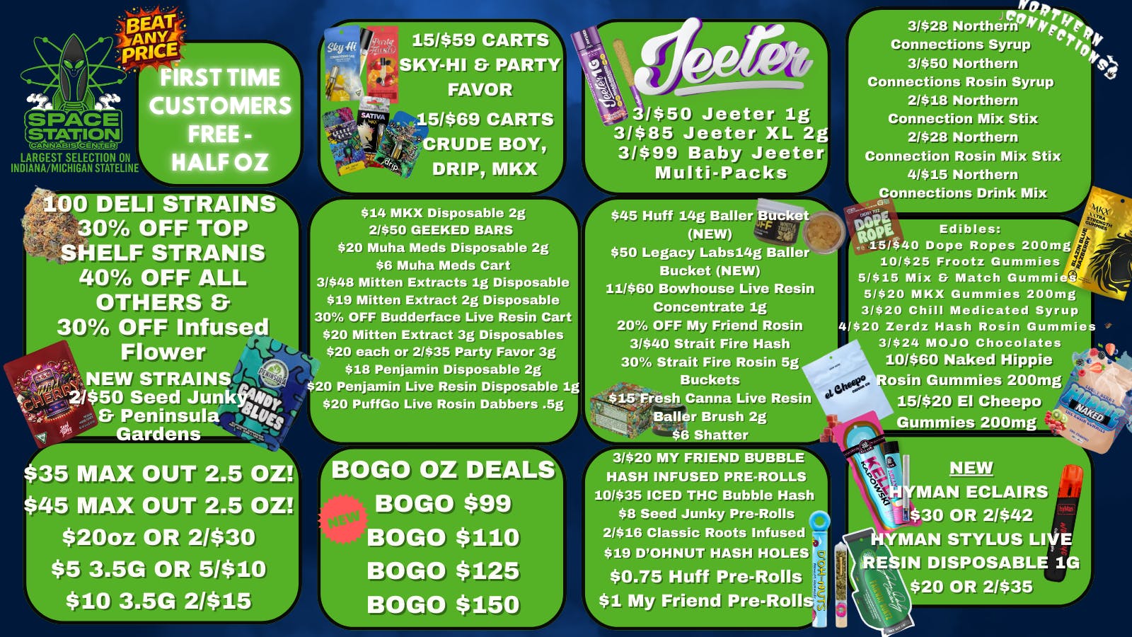 Space Station Cannabis 30% OFF TOP SHELF DELI 40% OFF ALL OTHER DELI!