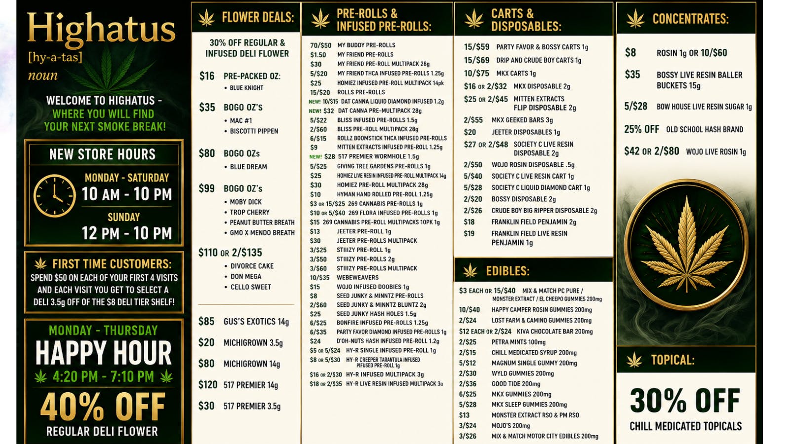 Highatus Highatus 710 This Weekend!